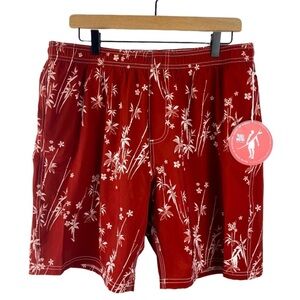 Toes On The Nose Mens Bamboo Wave Workout Volley Shorts sz XL‎ New